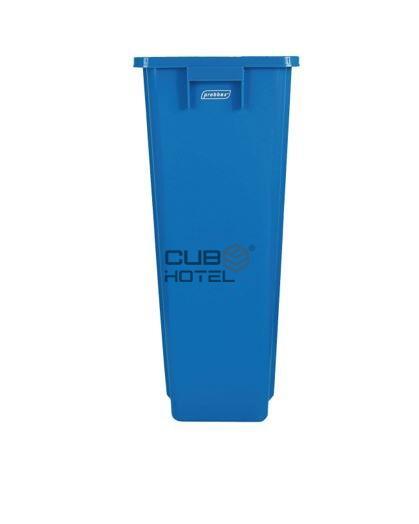 Cubo de Reciclaje Azul Sin Tapa 80L